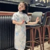 Girls Chinese Cheongsam Dress Summer Princess