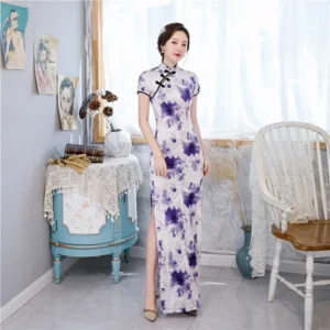 Y2K Vintage Streetwear Cheongsam Summer Casual Dress