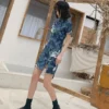 Chinese Cheongsam A-Line Crane Print Dress
